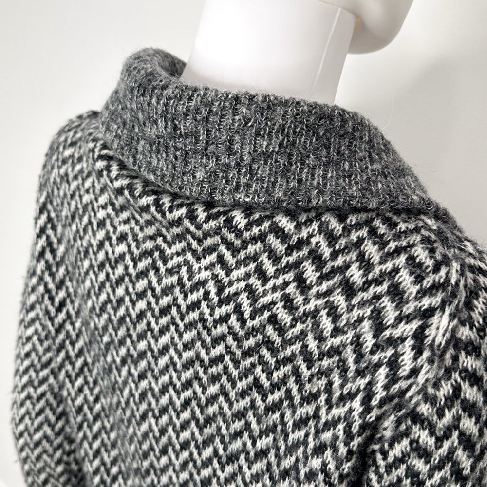 Joe’s Jeans Mohair Blend Herringbone Knit Snap Button Front Cardigan Sweater - Picture 10 of 17